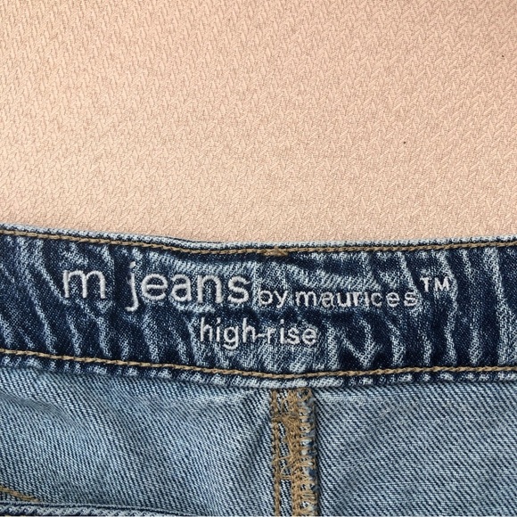 m jeans by maurices Cotton Wide Leg Nonstretch High Rise Blue Jean 14w - Picture 11 of 14